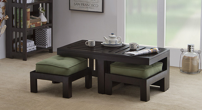 Caffino Coffee Table Set(Ebony&Green)